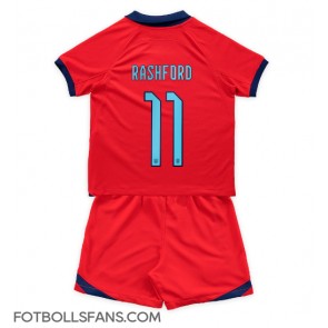 England Marcus Rashford #11 Replika Bortatröja Barn VM 2022 Kortärmad (+ Korta byxor)
